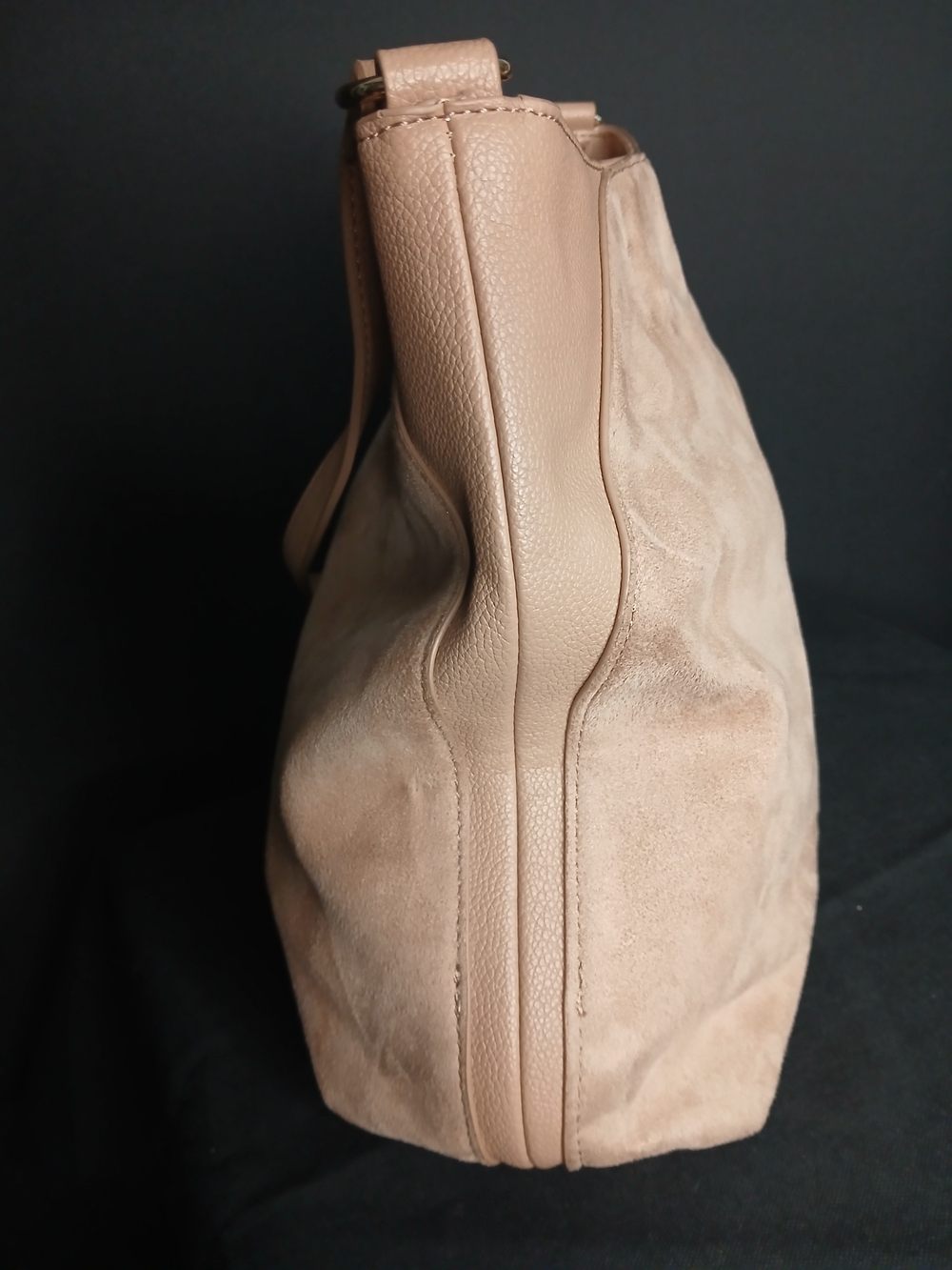 Lauren Conrad Suede Shoulder Tote in Nude Pink - Picture 10 of 16